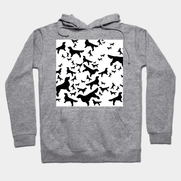 Golden Retriever Pattern BW Hoodie by XOOXOO